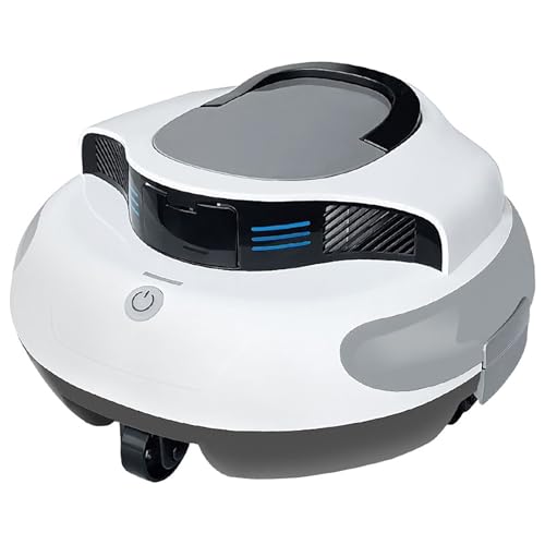 WQZzjm Aspiradora de Piscina inalámbrica con navegación Inteligente, Robot desnatador, autoestacionamiento, Carga rápida, Filtro de 180 μm, Ideal para Piscinas elevadas y enterradas.