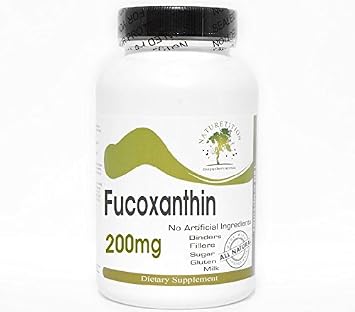 Fucoxanthin 200mg  200 Capsules - No Additives  Naturetition Supplements