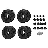 RC Autorreifen, Verdicktes Design Universal RC Gummireifen mit Hex Hub für 1:8 1:10 RC Autos Offroad Gelände und Rennstrecke