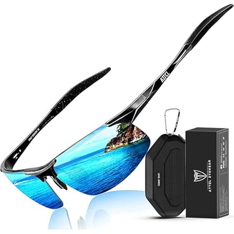 ATTCL Men's Fashion Driving Polarized Sunglasses for Men - Al-Mg metal Ultralight Frame Cover