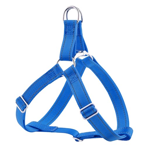 Plutus Pet Step in Dog Harness, Reflective, Adjustable, and Secure with Metal Buckles, Quick Fit Dog Harness for Puppy, Small, Medium and Large Dogs, Royal Blue, L