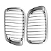 FLEMMING Griglia Rene Anteriore cromata da 2 Pezzi Adatta for BMW E46 M3 325 Ci 3 Serie 2DR 99-06