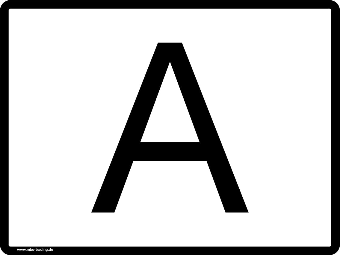 Aufkleber A-Schild "Abfall-Schild" Warntafel Warnung LKW Fahrzeug Folie selbstklebend | Größen wählbar Made in Germany, Größen Name: 60 x 50 cm