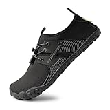 FITKICKS HydroSport Land-to-Water Footwear, Unisex Barefoot Shoes, Ideal for Beach, Yoga, Surf, Camping Accessories, Versatile Barefoot Shoes for Men and Women - Black, Men's 10 / Women's 12
