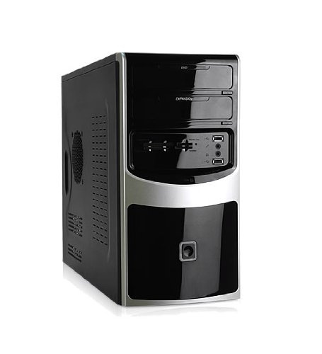 Gabinete Foxconn TLM-C03 300 W para Micro-ATX, tipo torre, color negro