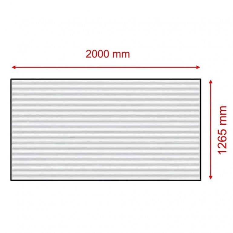 1 Lastra di Policarbonato Corrugato ONDA 76/18 CLEAR 1265X2000mm con protezione UV
