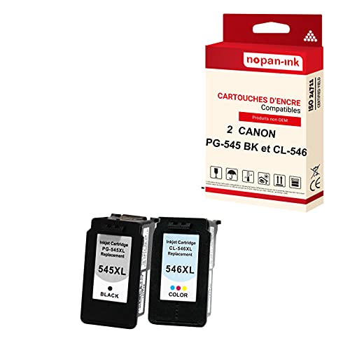 Cartouches Canon PG-545 XL CL-546 XL Pixma MG3000 de rechange pack de 2