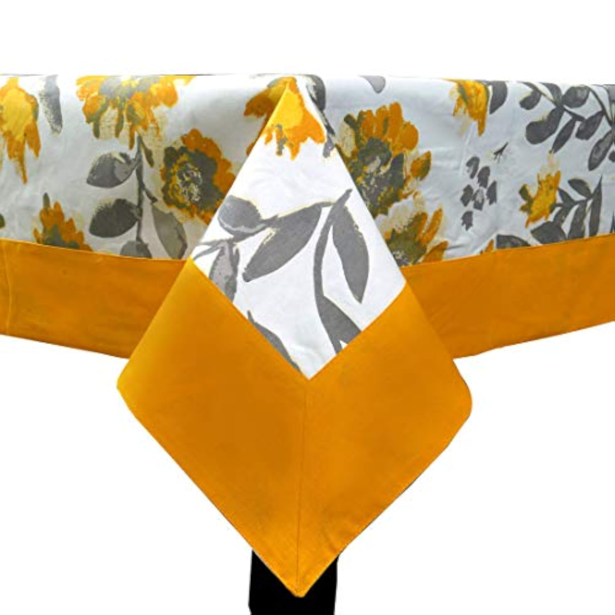 Floral Multicolour Cotton Table Cloth for 6 Seater