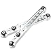 yjracing Rear Lower Control Arm Subframe Brace Tie Bar Kit Repalcement for 1996-2000 Honda Civic EK Silver