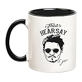 Fonhark Johnny Depp Hearsay Mug, 11 Oz, Bone China, Handmade, Novelty Coffee Cup/Mug