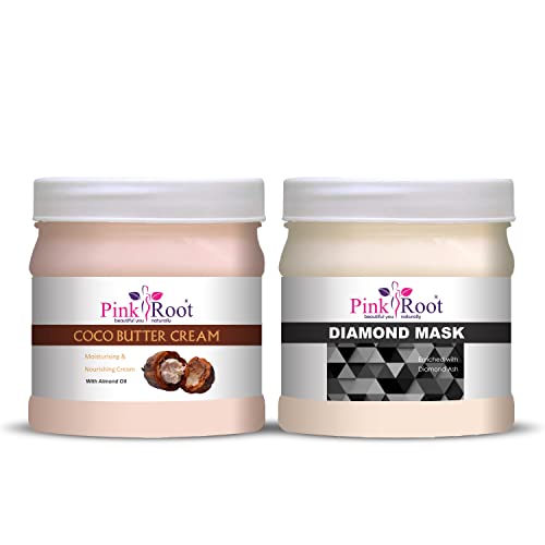 Image of Pink Root Cocoa Butter Cream 500gm with Diamond Mask 500gm