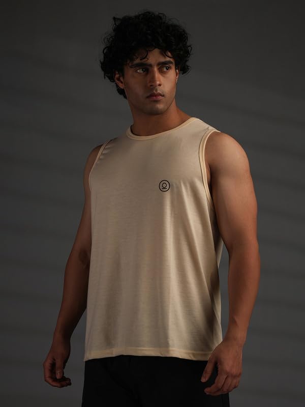 Image of CHKOKKO Tank Tops Sleeveless T-Shirt for Men Gym Wear Vest Solid Stylish Round Neck Running Sando for Sports Workout Fitness & Casual or Beach Wear