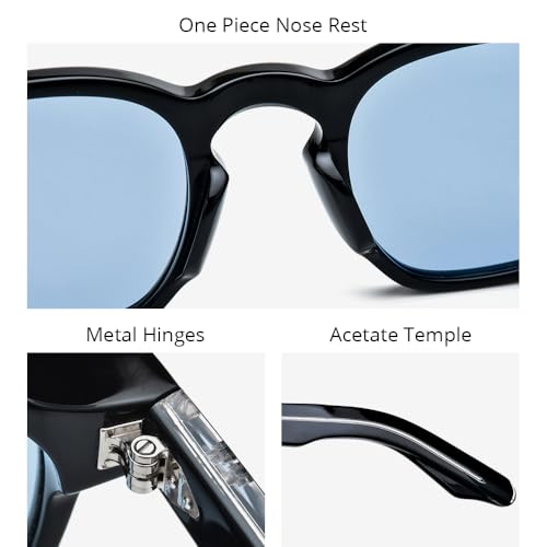 HEPIDEM Acetate Glasses Frame Men Women Square Eyeglasses Optical Spectacles MZEPH4