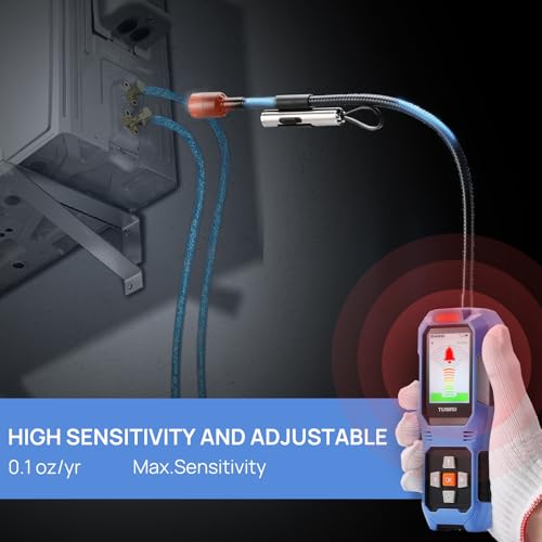 Image of TURBRO Refrigerant Leak Detector with Alarms, Halogen Freon Sniffer with Heated Diode Sensor, Detects CFCs HCFCs HFCs HCs HFOs, for Home and Automotive AC Systems, FLA-BDT20 | Heated Diode Sensor, Detects CFCs /HCFCs /HFCs, With Alarms, For HVAC