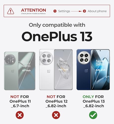 Image of Dexnor for OnePlus 13 Case, [2 Front Frame] [Built-in Screen Protector & Kickstand] [Work with Fingerprint ID] Heavy Duty Protection Shockproof Case for OnePlus 13 5G (2025), Phantom Purple