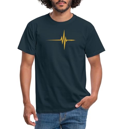 Spreadshirt Pulse Beat EKG Männer T-Shirt, 4XL, Navy Spreadshirt Pulse Beat EKG Männer T-Shirt, 4XL, Navy
