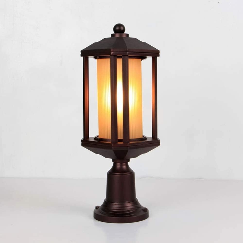Lampe de jardin extérieure carrée dorée rose étanche IP44