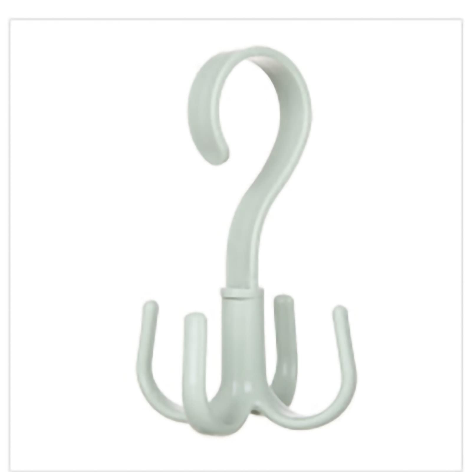 2PCS Rotating Handbag Hanger, Hoodie Hanger 360 Degree Rotating Closet Organizers with 4 Claws, Scarf Tie Rack Hooks for Belts 4 Colors, Multifunctional Closet Handbag Hook Scarf Hanging (Green)