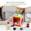 ETUCYNG Juego de clasificación de Formas de Madera para niños pequeños a Partir de 12 Meses, Caja de clasificación Sensual de Madera para Formas, Juguete Educativo clásico, de Desarrollo #1