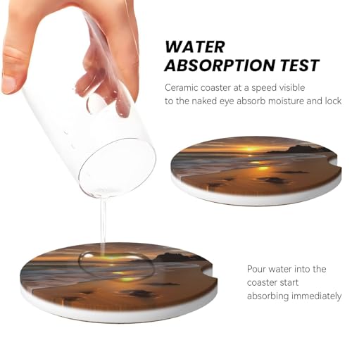 2 Pack Posavasos para Portavasos de Auto Cerámicos miniatura 4