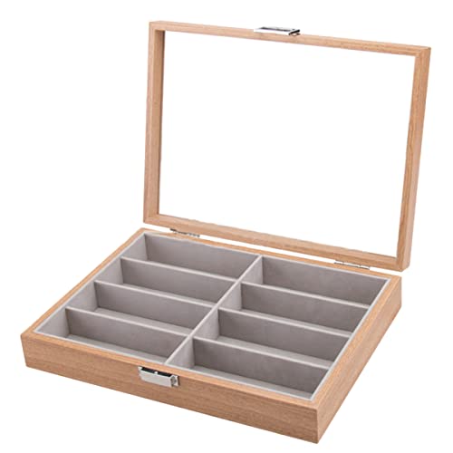 Rangement lunettes de soleil Cabilock en bois anti-rayures à 8 cases