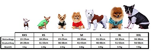 Doggy Dolly W109 Hundejacke Wasserabweisend mit Kapuze, schwarz/grau, Wintermantel/Winterjacke, Größe : S