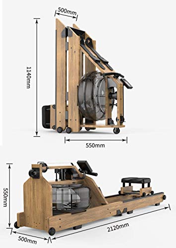 Image of Home Rowing Machines, Water Rowing Machine Home Foldable Commercial Water Resistance Rowing Machine Aerobic Exercise Fitness Equipment with LCD Display