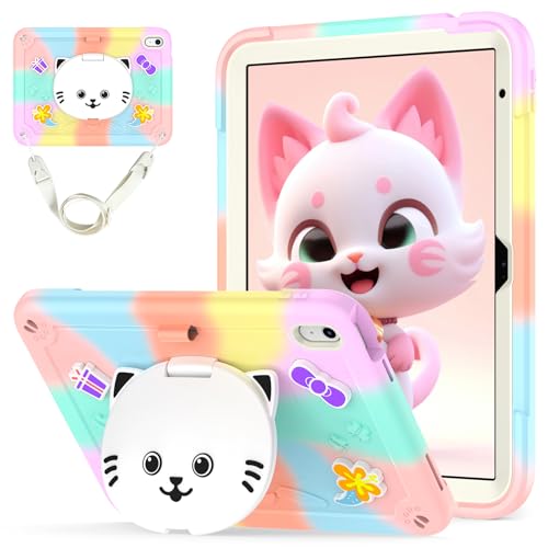 Étui iPad 10e génération rose avec bandoulière pour voyage