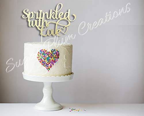 Sugar Plum Creations Sprinkled with Love Cake Topper