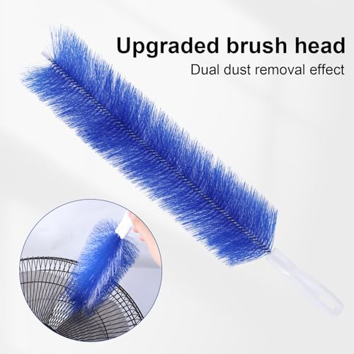 Image of 2pcs Fan Cleaning Brush, Ceiling Fan Cleaner Duster Bendable Ceiling Fan Brush Ceiling Fan Duster for Fan Air Conditioning Car Vents Windows Curtains
