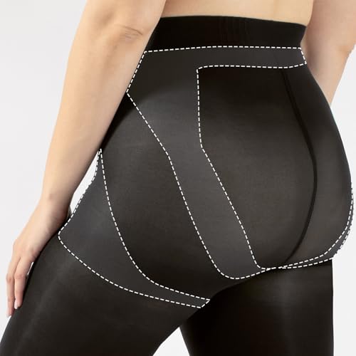 CALZITALY Opaque Shaping Tights | S, M, L, XL, XXL, 3XL, 4XL | Blue, Black | 80 DEN | Made in Italy2