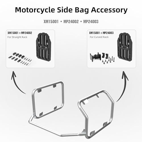 Extensor de aleación de aluminio Rhinowalk para instalar alforjas laterales para motocicleta MJX2004 y MJX2009 miniatura 4