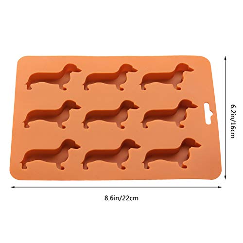 2 peças 9 slots de silicone em forma de cachorro para fazer gelo, forma de grade de gelo, molde de f