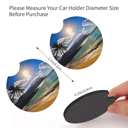 Posavasos Carro Modelo Hawaii Beach 2 Piezas miniatura 3