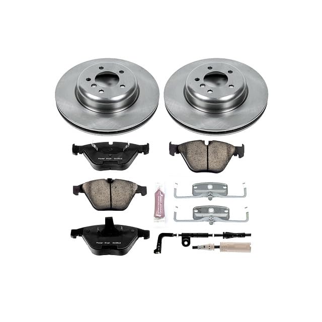 Image of PowerStop Front Brake Kit for BMW 535i 2008-10 |545i 2004-05 |550i 2006-10 |645Ci 2004-05 |650i 2006-10 - Z17 Ceramic Brake Pads & Disc Rotors Replacement, KOE2918
