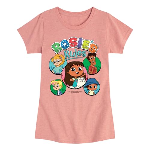 HYBRID APPAREL Rosie's Rules - Rosie and Friends - Kids Toddler and Youth Girls Fitted Short Sleeve Tee