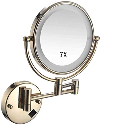 Miroir double face mural pivotant grossissant pour soins visage - 2