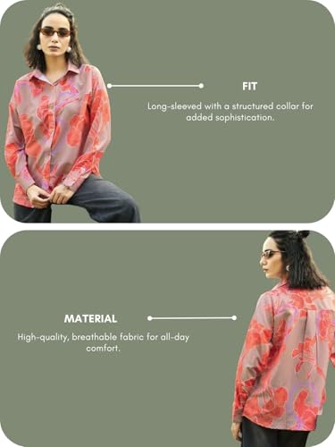 Image of GRECIILOOKS Shirts for Women - Korean Style Long Sleeve Oversized Button Down | Plus Size Workwear Top for Office & Casual Wear