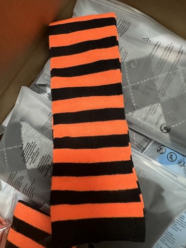 Image of Womens Thigh High Socks Athletic Stripe Cute Colorful Over the Knee High Sock Colorful Long Tube Sock