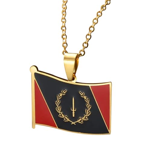 African American Flag Pendant Necklaces for Women Men - Black American Heritage Flag Necklace - African America Jewelrys