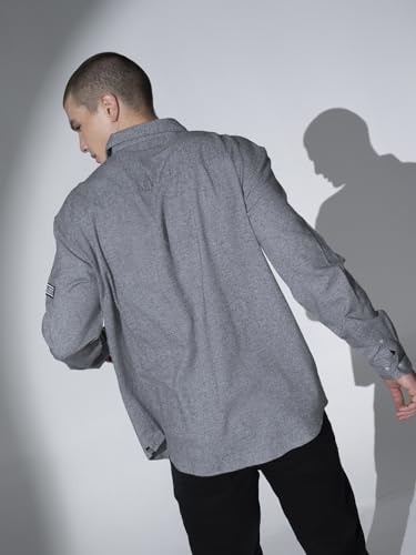Image of Hubberholme Men's Oversized Checked Full Sleeve Flannel Shirt