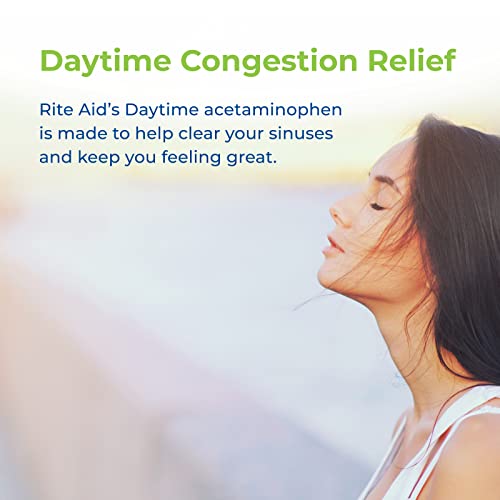 Rite Aid Daytime Severe Sinus Congestion & Pain Relief - Acetaminophen, 325 mg - 24 Caplets | Multi-Symptom Non-Drowsy | Relief | Cold and Flu | Cold & Sinus Medicine for Adults - Image 7