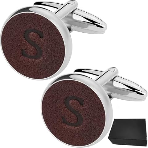 Personalised Leather and Stainless Steel Cufflinks Cover