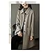 Maiyifu-GJ Womens Wool Blend Coat Single Breasted Long Trench Coat Elegant Overcoat Long Sleeve Outerwear with Pockets (Grey,X-Large)