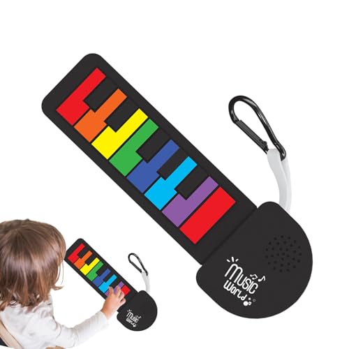 Juguete de piano de rollo de mano plegable genérico - piano enrollable pequeño, instrumentos musicales de silicona | Amante de música colgante de teclado de bolsillo para la escuela, actividades al a