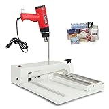 MYUYEE 30 Cm/12-Zoll-Schrumpfverpackungsmaschine, Manuelle Heißsiegelmaschine Mit Gleichzeitigem Versiegeln Und Schneiden, Mit Einstellbarer Heißluftpistole