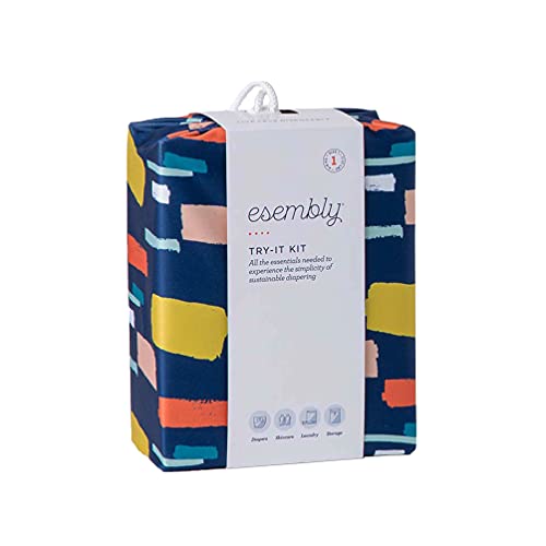 image for Esembly Cloth Diaper Try-It Kit, Starter Set of Organic, Reusable Diap