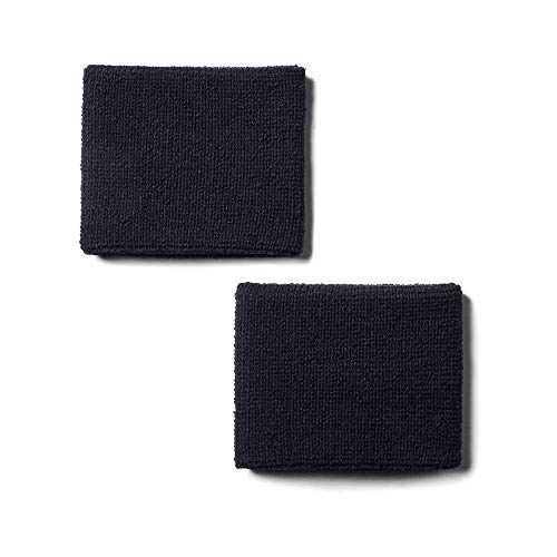 Under Armour Men's 3-inch Performance Wristband 2-Pack , Black (001)/White , One Size Fits All