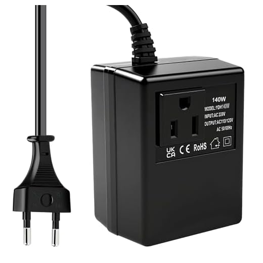 Spannungswandler Transformator 220V auf 110V 140W Netzadapter Runter Stromkonverter Reisestromadapter transformator eu auf us Spannungswandler EU Stecker