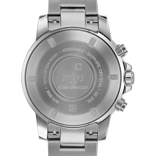 Image of Xylys Lightning with Chronograph Quartz Silver Dial Silver Stainless Steel Strap Watch for Men - 40068SM02E
